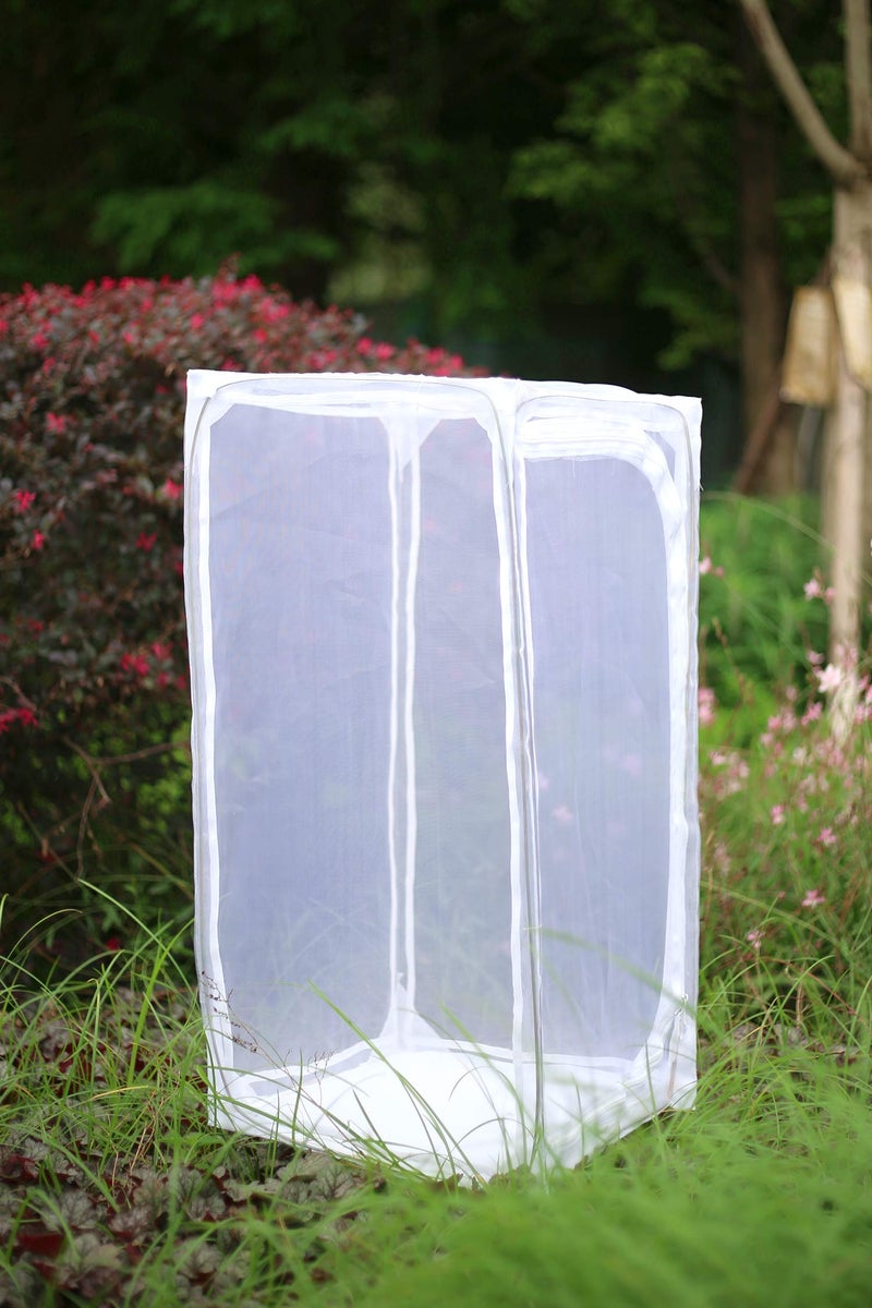 RESTCLOUD 30" Heavy Duty Monarch Butterfly Habitat, Outdoor Collapsible Insect Mesh Cage Terrarium Pop-up with Zipper Protection - Image 4